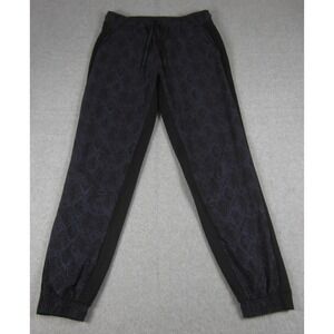 Athleta Brooklyn Textured Jogger Womens 4 Blue Snake Animal Print Pockets Taper